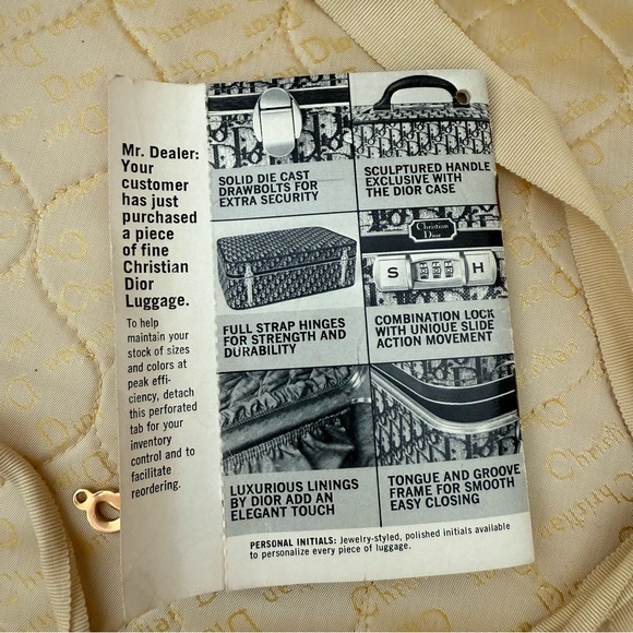 Vintage 1970s Christian Dior Diorissimo Pullman Suitcase 100% Authentic 28x18x8 - Picture 14 of 16